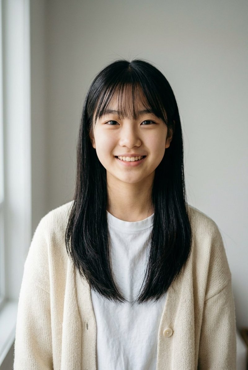 아이돌 적용 전 원본 사진(가상 인물 견본)