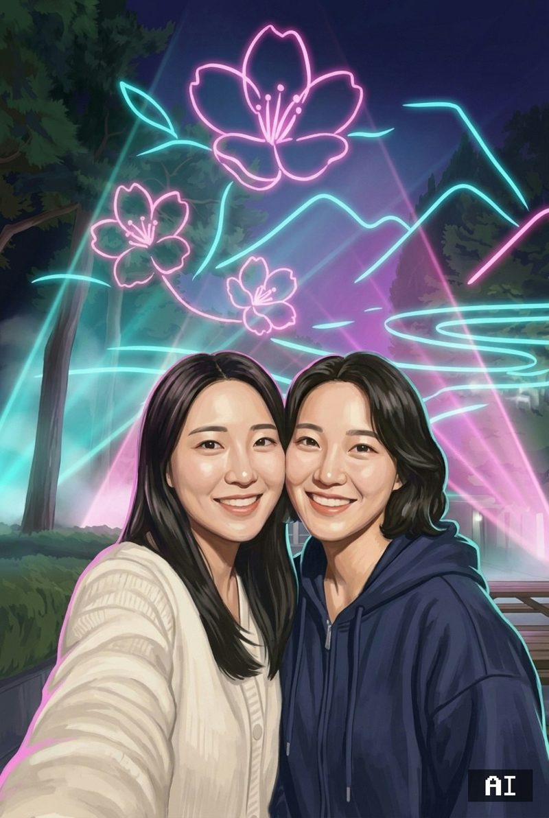 레이저쇼 스타일 결과 예시