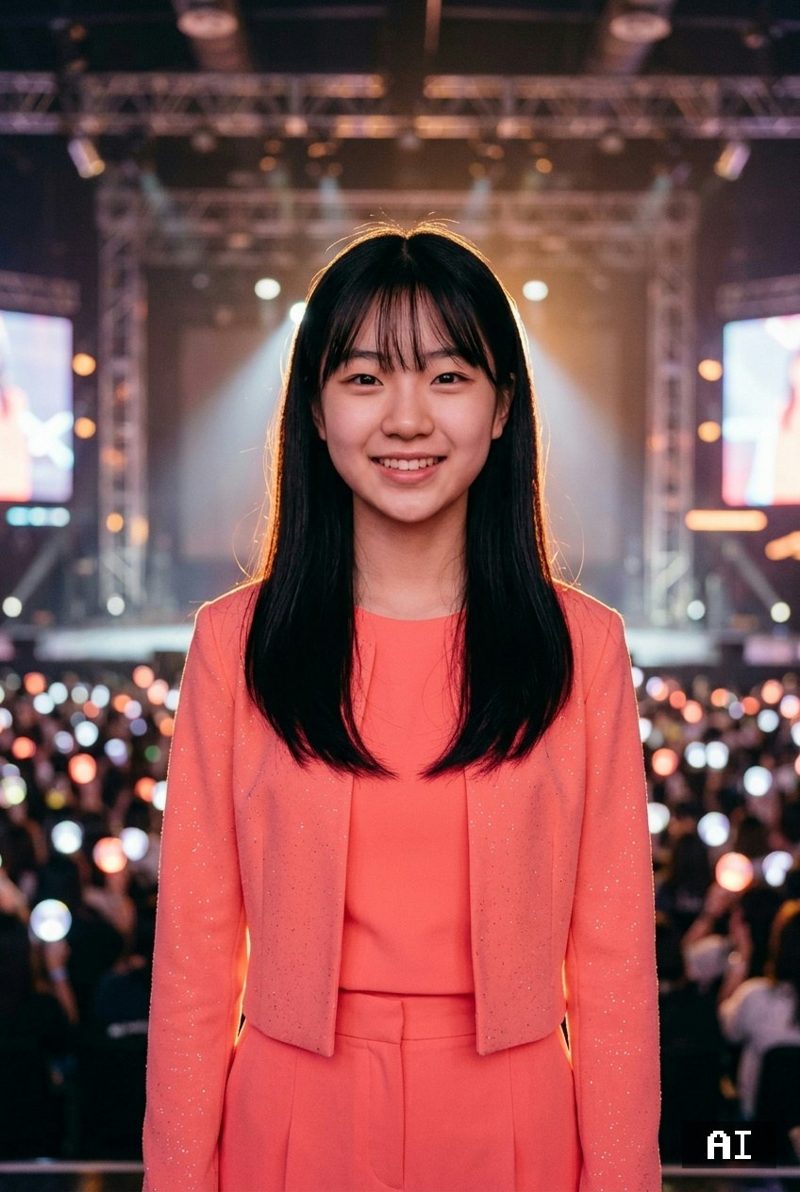 아이돌 · 콘서트 무대 스타일로 바꾼 AI 사진 예시