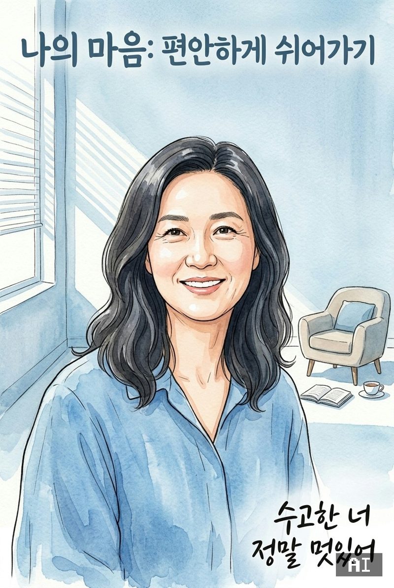 편안하게 쉬어가기 스타일로 바꾼 AI 사진 예시