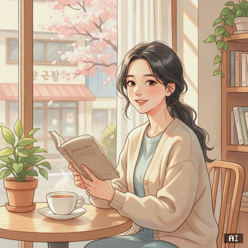 나를 위한 시간 스타일로 바꾼 AI 사진 예시