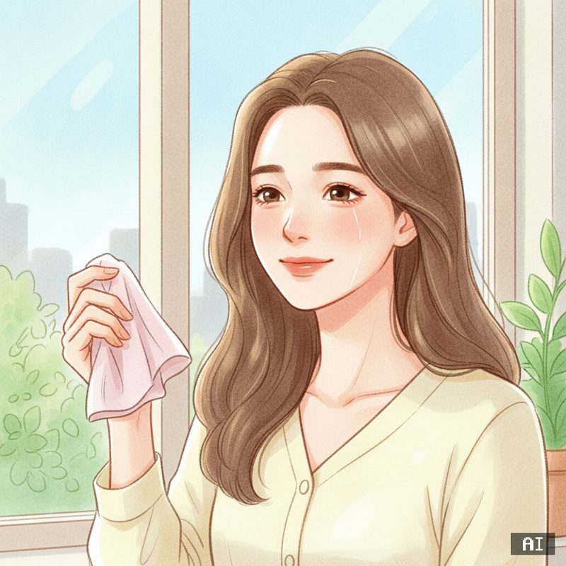 울어도 괜찮아 스타일로 바꾼 AI 사진 예시