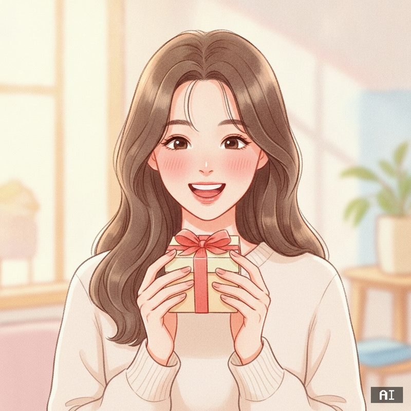 나에게 선물하기 스타일로 바꾼 AI 사진 예시