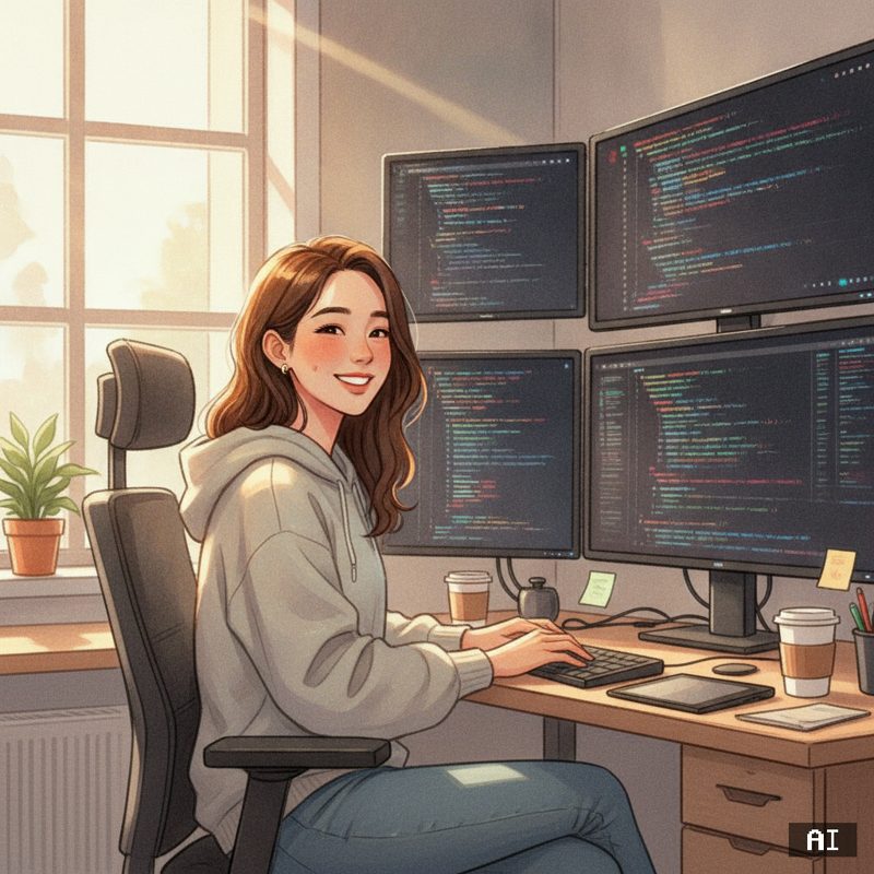 개발자 스타일로 바꾼 AI 사진 예시