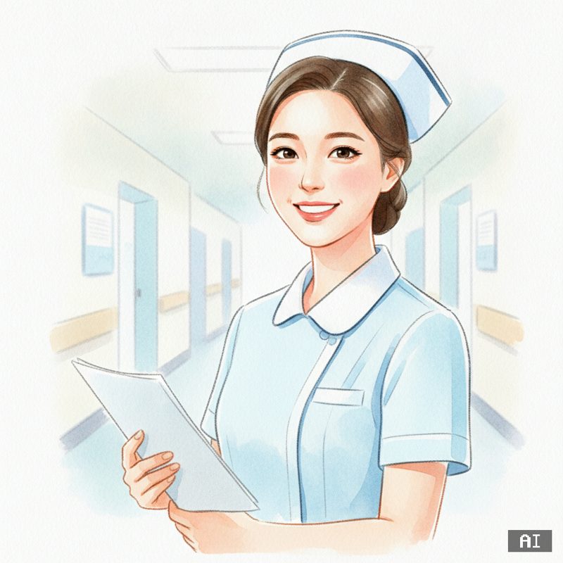 간호사 스타일로 바꾼 AI 사진 예시