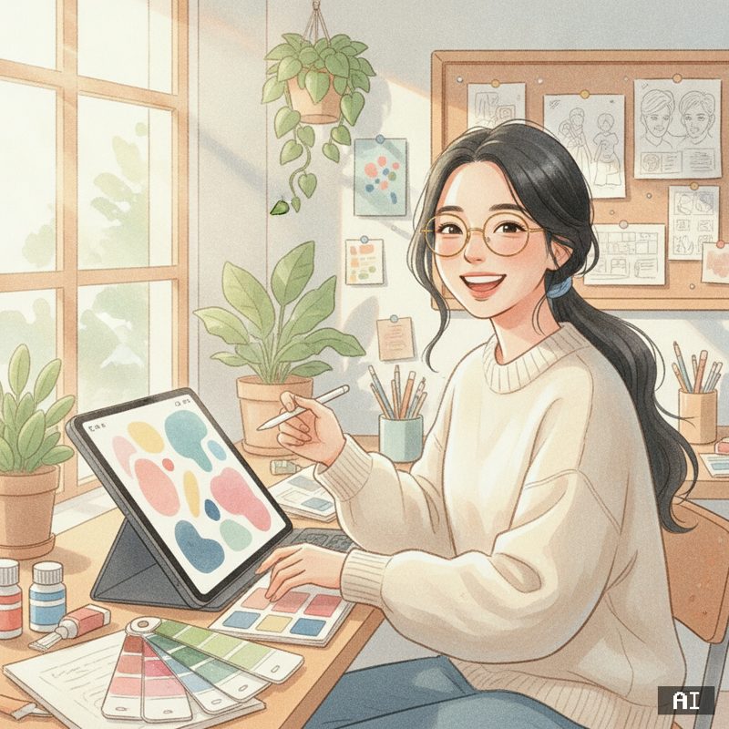 디자이너 스타일로 바꾼 AI 사진 예시
