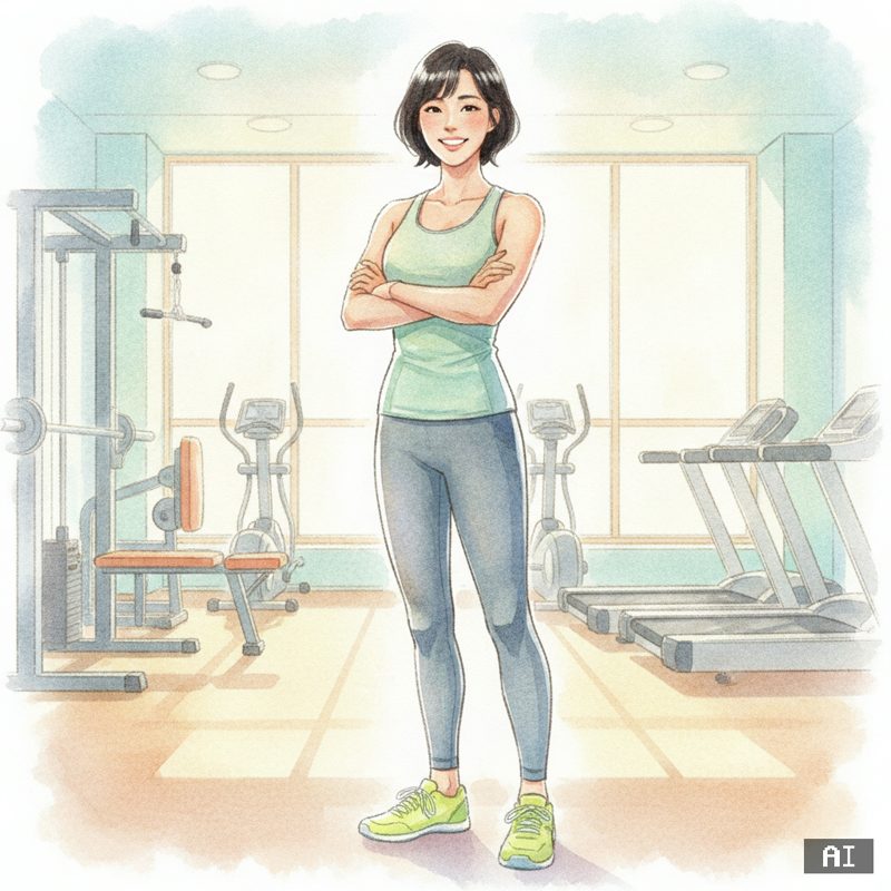 운동 트레이너 스타일로 바꾼 AI 사진 예시
