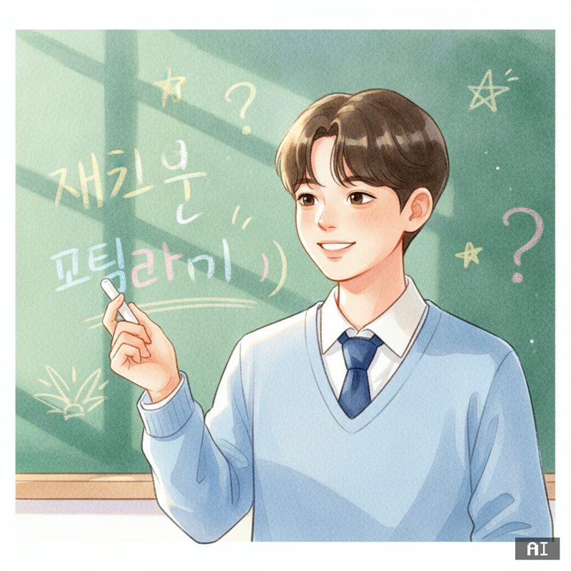 선생님 스타일로 바꾼 AI 사진 예시