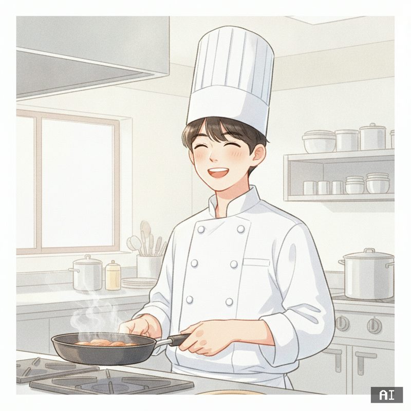 요리사 스타일로 바꾼 AI 사진 예시