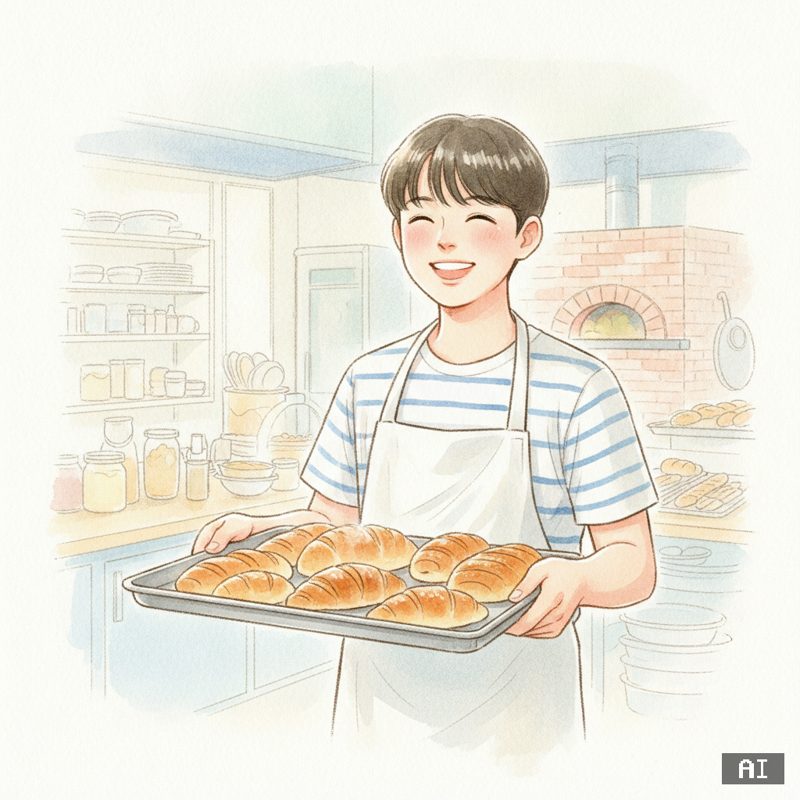 제과제빵사 스타일로 바꾼 AI 사진 예시