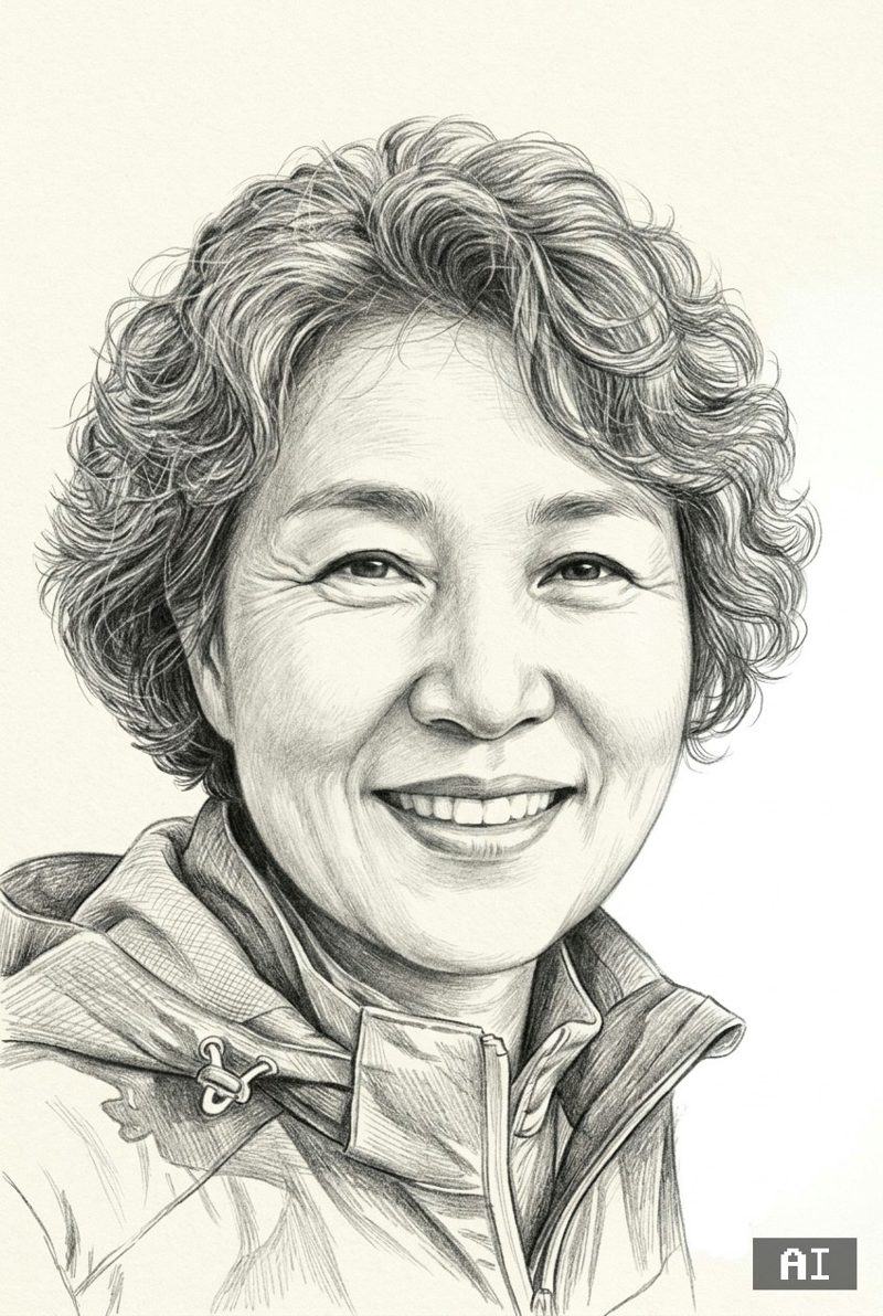 연필 스케치 스타일로 바꾼 AI 사진 예시