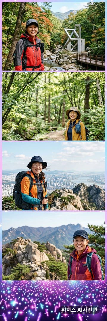«응원봉 콘서트» 테두리에 가상 인물 사진 4장을 넣은 AI 네컷 견본 (큰 사진 네컷)