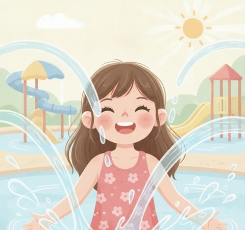 동네 물놀이터 AI 사진 예시