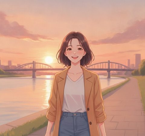 한강 수변공원 AI 사진 예시
