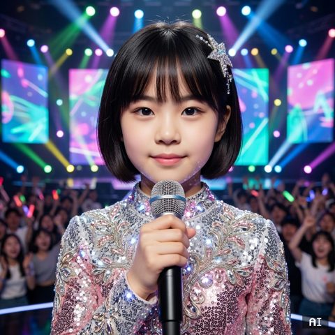 아이돌 · 콘서트 무대 AI 사진 예시