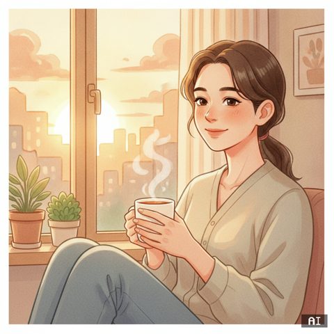 오늘도 수고했어 AI 사진 예시