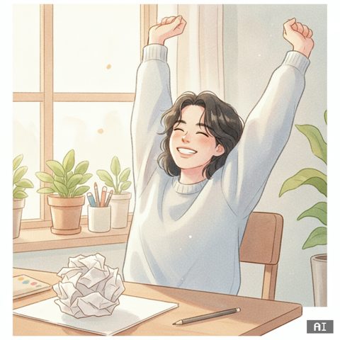 실수해도 괜찮아 AI 사진 예시