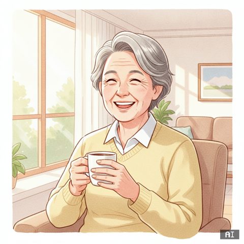 여유로운 부자 AI 사진 예시