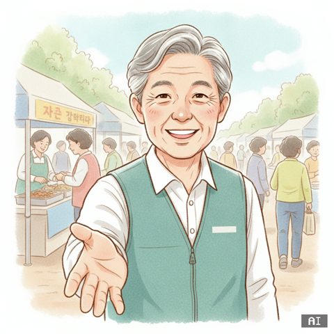 봉사하는 삶 AI 사진 예시