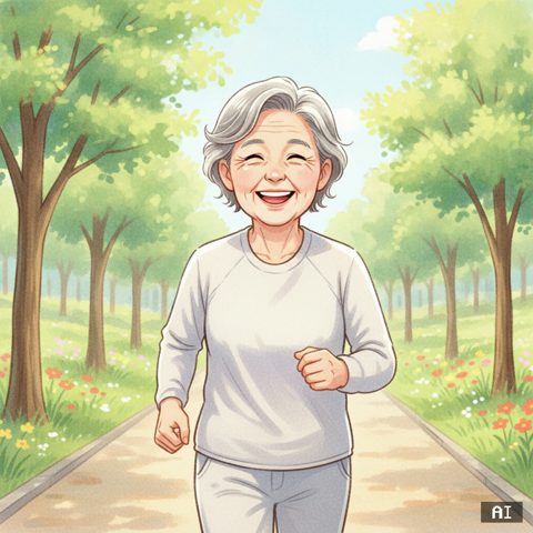 건강한 100세 AI 사진 예시