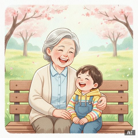 손주 바보 AI 사진 예시