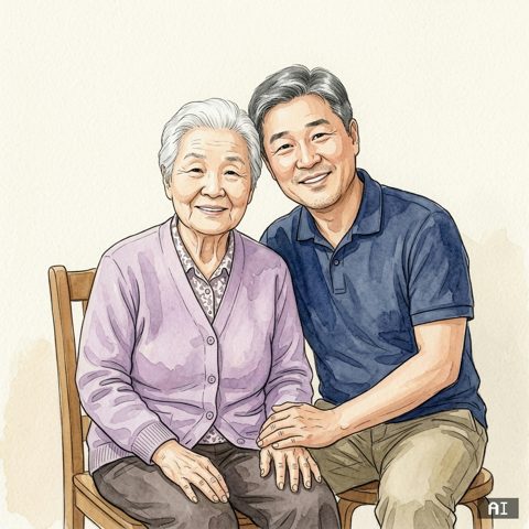 또렷한 수채화 AI 사진 예시