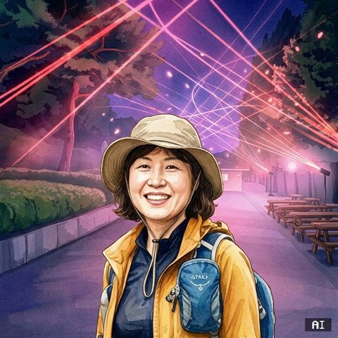 레이저쇼 도원경 AI 사진 예시