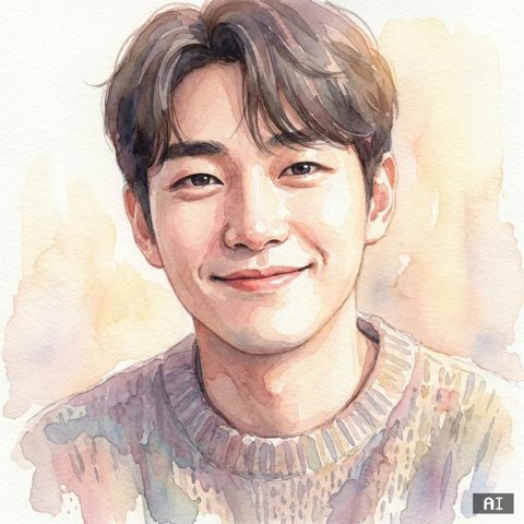 수채화 초상 AI 사진 예시